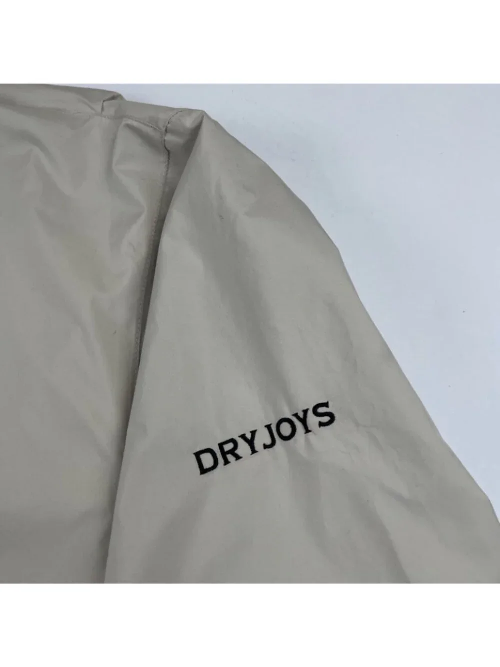 Dryjoys by Footjoy 1/2 Zip Windbreaker Rain Jacket Men’s S Short Sleeve Beige